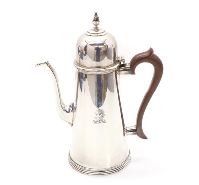 Lot 7 - A silver coffee pot