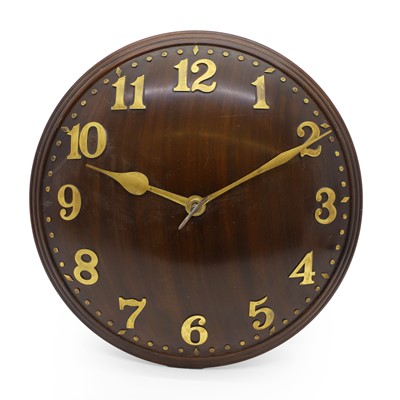 Lot 204 - An Arts and Crafts oak wall clock