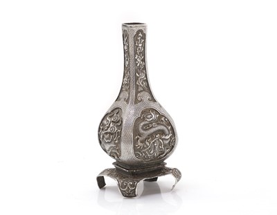 Lot 6 - A Chinese silver vase