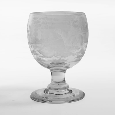 Lot 31 - A large engraved hunting goblet