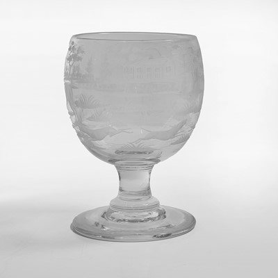 Lot 31 - A large engraved hunting goblet