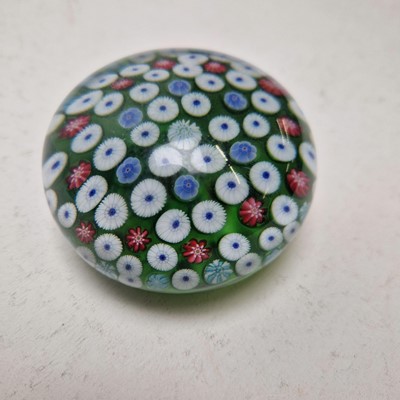 Lot 36 - A spaced millefiori paperweight