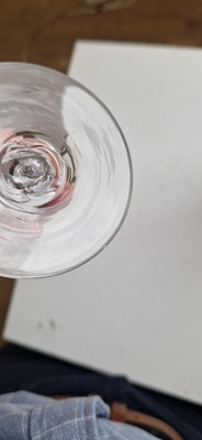 Lot 13 - An engraved Jacobite wine glass