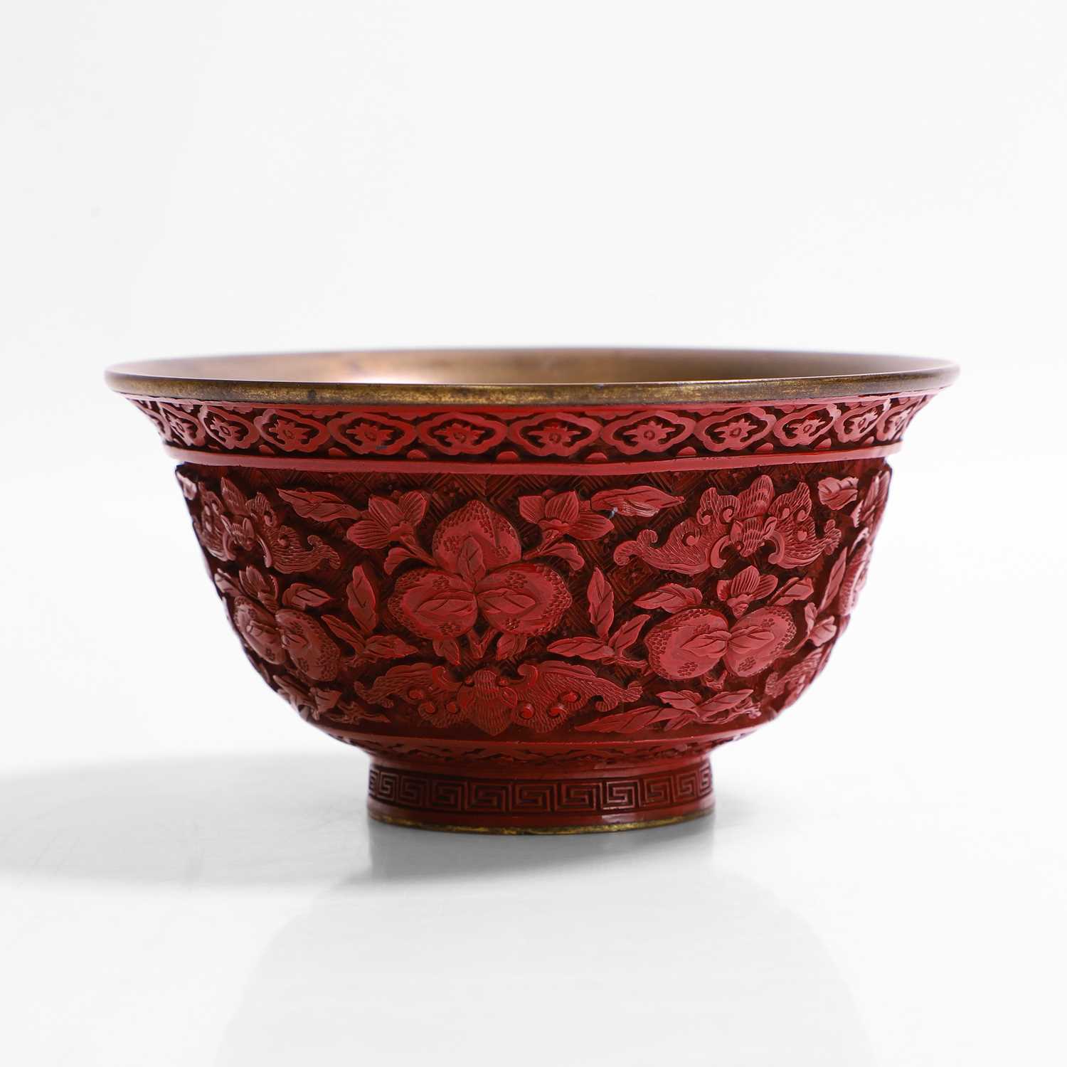 Lot 120 - A Chinese cinnabar lacquer bowl
