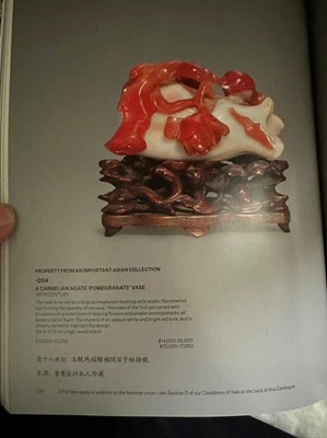 Lot 114 - A Chinese agate carving