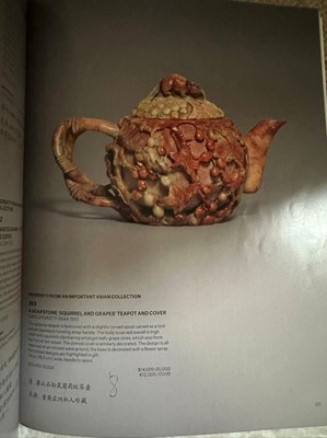 Lot 112 - A Chinese soapstone teapot and cover