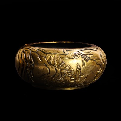 Lot 128 - A Chinese gilt-bronze incense burner