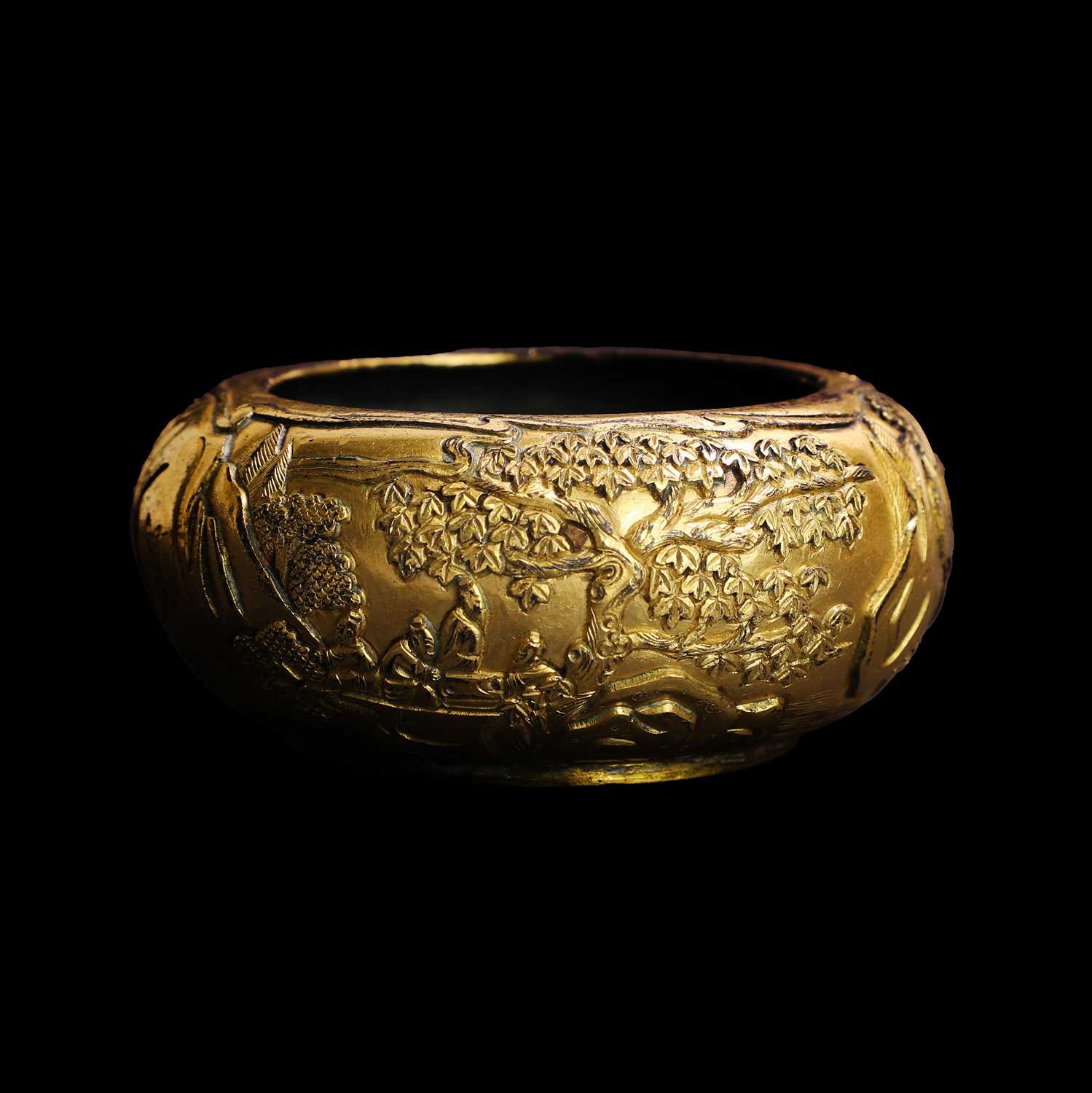 Lot 128 - A Chinese gilt-bronze incense burner