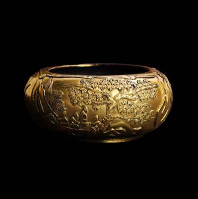 Lot 128 - A Chinese gilt-bronze incense burner