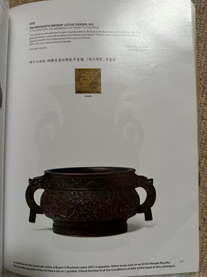 Lot 126 - A Chinese bronze incense burner gui