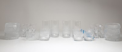 Lot 152 - A collection of Scandinavian glass tableware