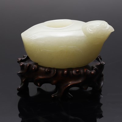 Lot 113 - A Chinese jade water pot