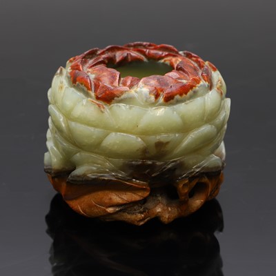 Lot 115 - A Chinese jade water pot