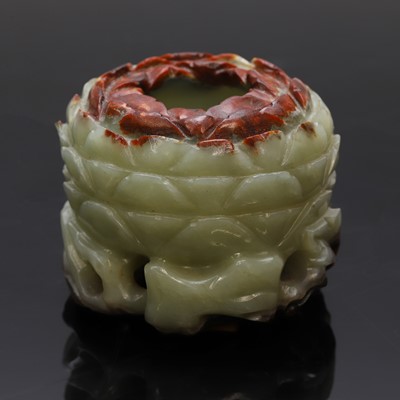 Lot 115 - A Chinese jade water pot
