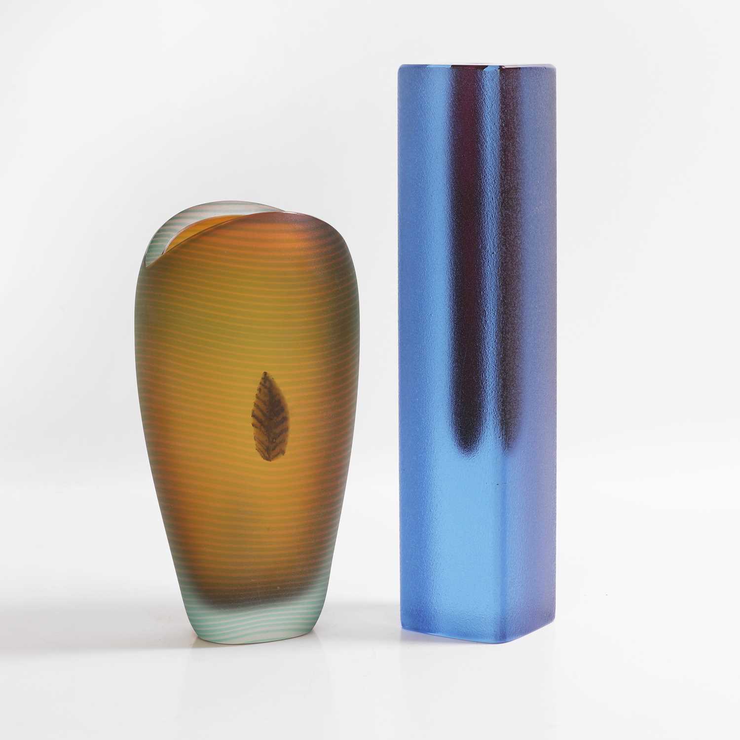 Lot 167 - Two cased glass vases