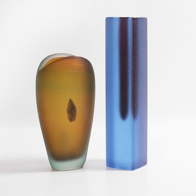 Lot 167 - Two cased glass vases