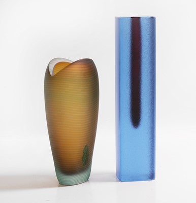 Lot 167 - Two cased glass vases
