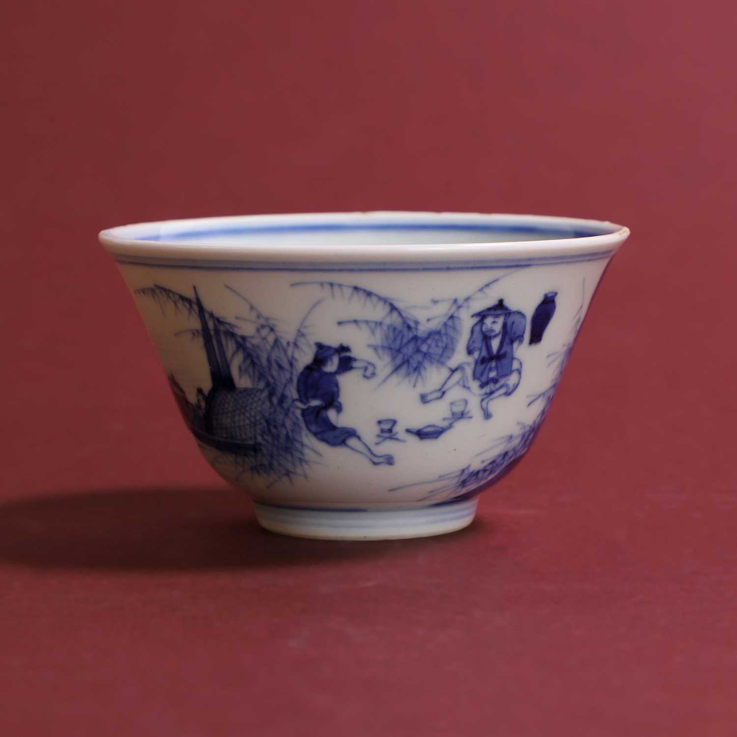 Lot 53 - A Chinese blue and white tea bowl