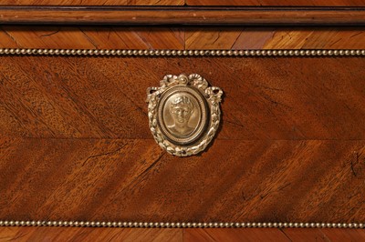 Lot 6 - A Louis XVI mahogany and tulipwood commode