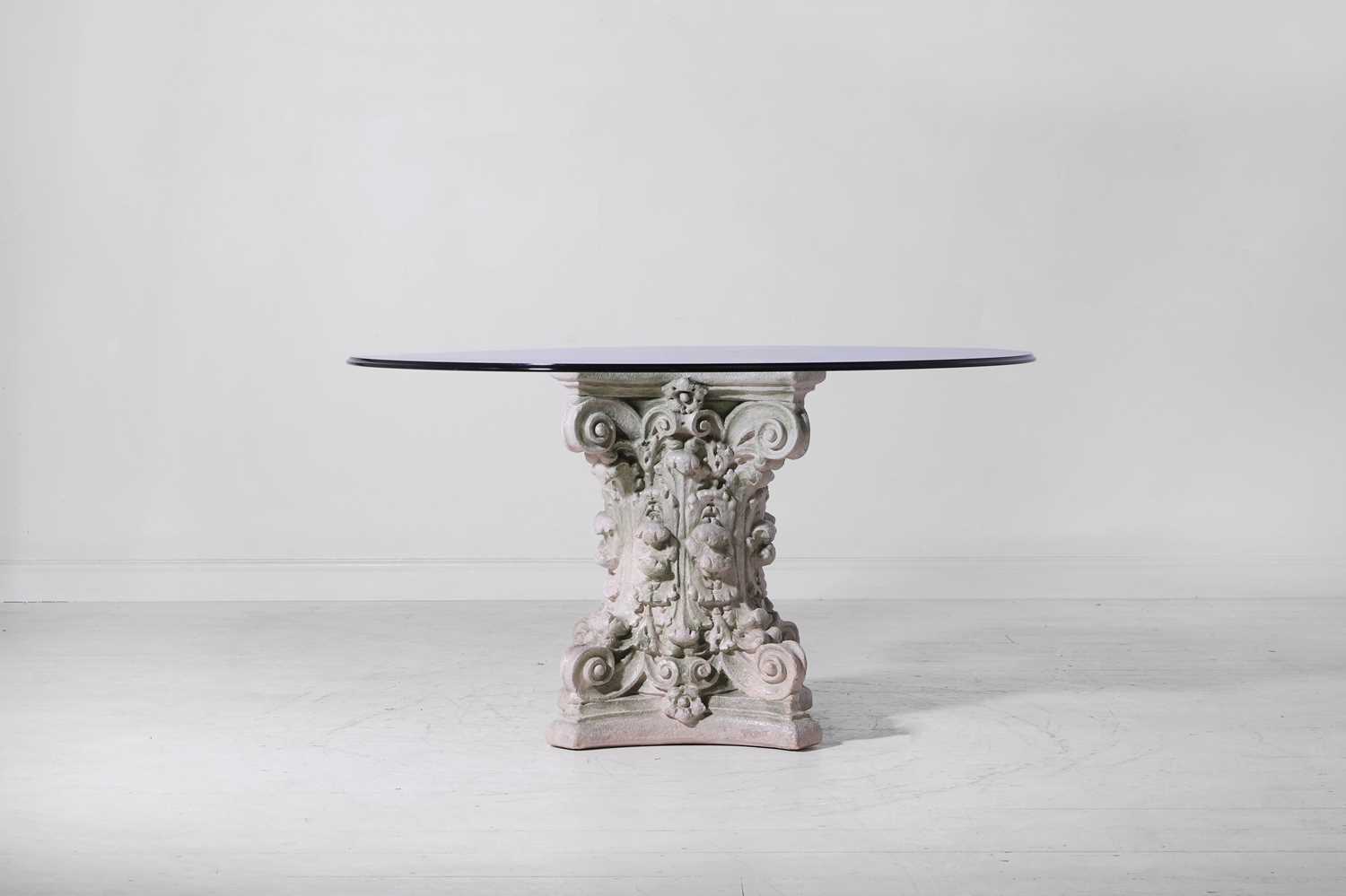 Lot 9 - A neoclassical glass and composition centre table
