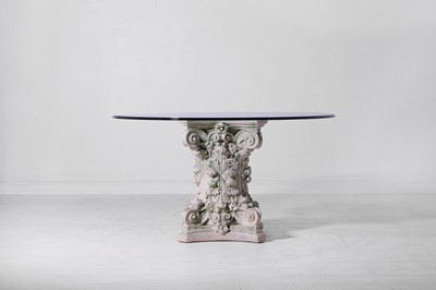 Lot 9 - A neoclassical glass and composition centre table