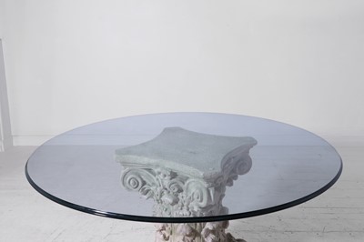 Lot 9 - A neoclassical glass and composition centre table
