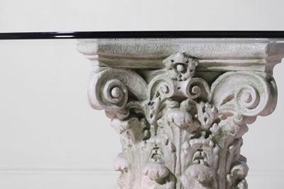 Lot 9 - A neoclassical glass and composition centre table