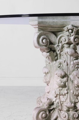 Lot 9 - A neoclassical glass and composition centre table