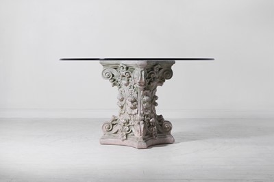 Lot 9 - A neoclassical glass and composition centre table