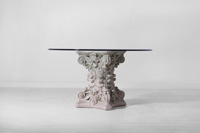 Lot 9 - A neoclassical glass and composition centre table