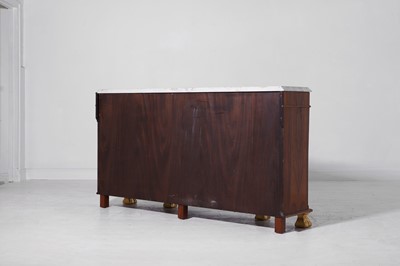 Lot 10 - A Regency-style rosewood and parcel-gilt side cabinet