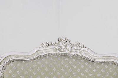 Lot 5 - A pair of Louis XV-style painted wood fauteuils