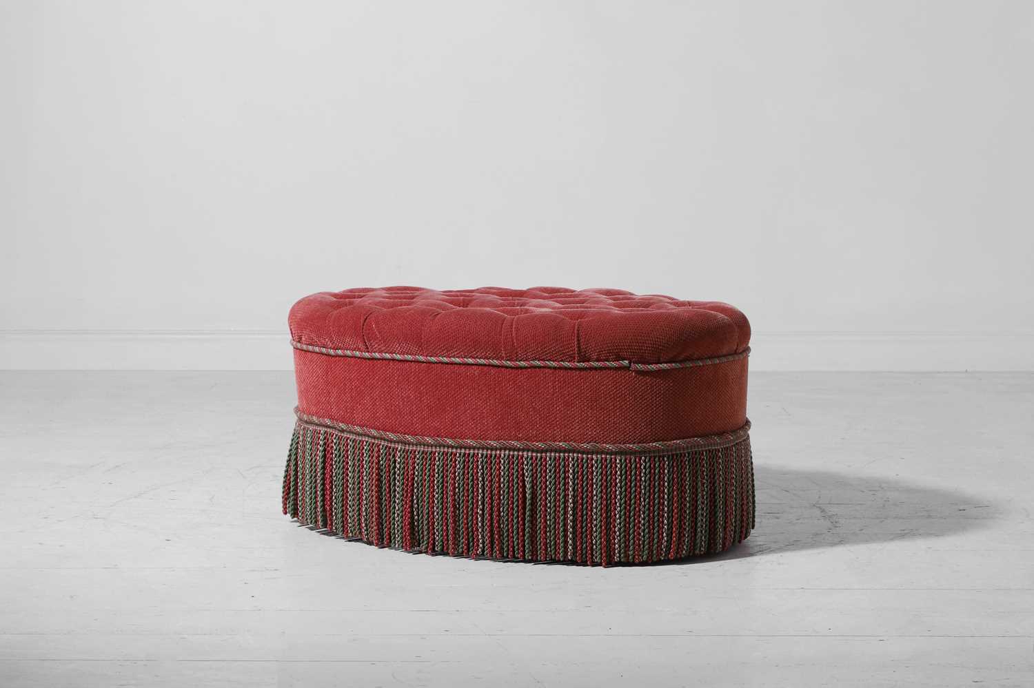 Lot 2 - An upholstered stool