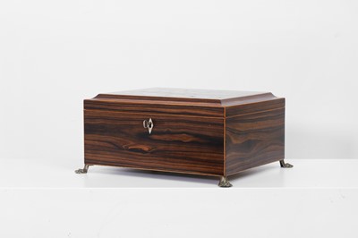 Lot 107 - A Regency calamander and parquetry casket
