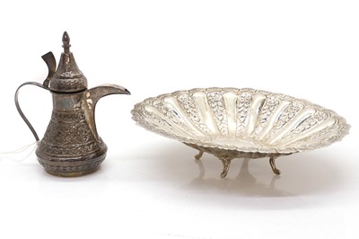 Lot 25 - A silver repoussé dish