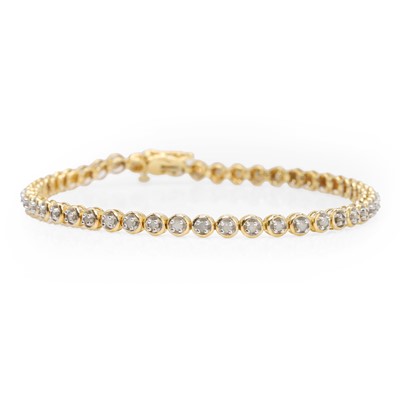 Lot 1057 - An 18ct gold line bracelet