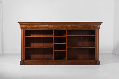 Lot 147 - A walnut low library bookcase