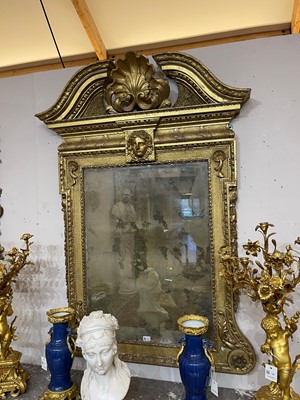 Lot 239 - A George II carved giltwood pier mirror