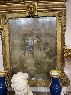Lot 239 - A George II carved giltwood pier mirror