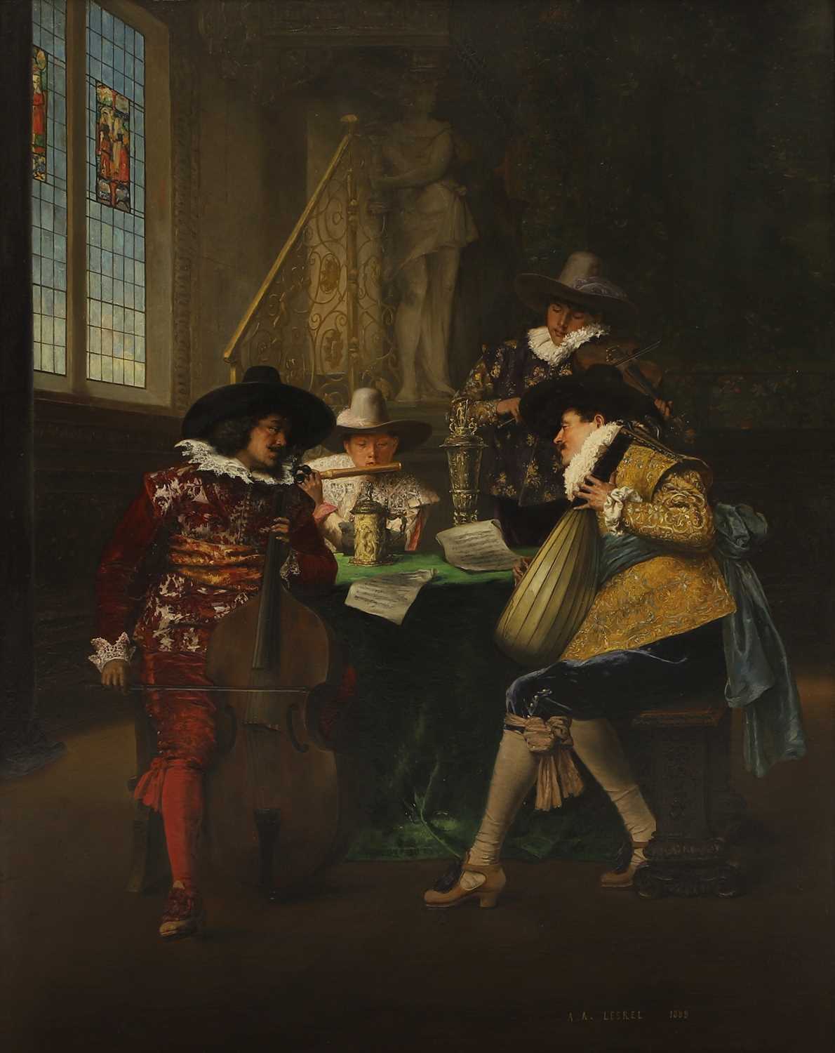 Lot 153 - Adolphe Alexandre Lesrel (French, 1839-1929)