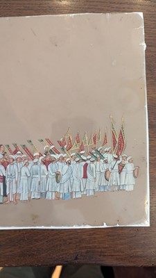 Lot 178 - A large Indian painting on mica