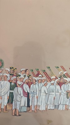 Lot 178 - A large Indian painting on mica