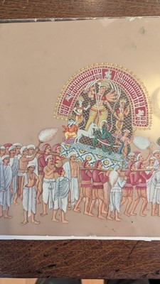 Lot 178 - A large Indian painting on mica