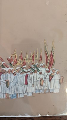 Lot 178 - A large Indian painting on mica