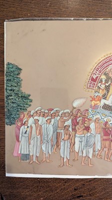 Lot 178 - A large Indian painting on mica