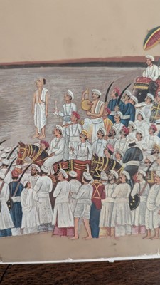 Lot 180 - A large Indian painting on mica