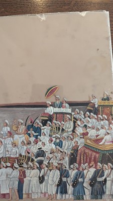 Lot 180 - A large Indian painting on mica