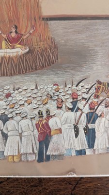 Lot 180 - A large Indian painting on mica