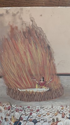 Lot 180 - A large Indian painting on mica