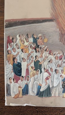 Lot 180 - A large Indian painting on mica